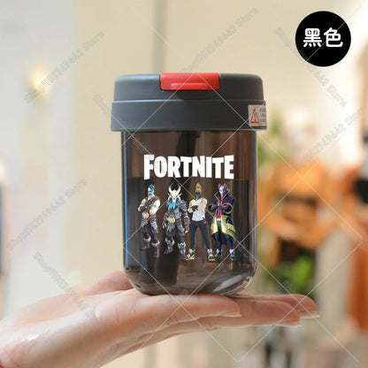 Game Fortnites Mini Straw Cups School Student Plastic Water Bottle Children Leak-proof Coffice Milk Cups Travel Outdoor Office
