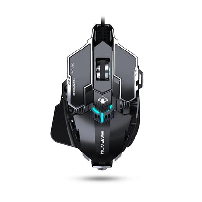 Mechanical Metal Gaming Mouse Wired Ergonomic RGB Backlit Game Mouse 12800 DPI Optical USB Mause Computer Mouse For Desktop PC