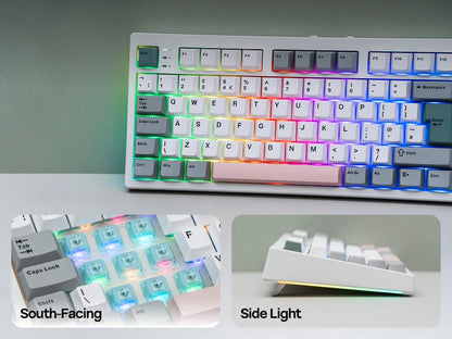 ISO-UK Layout EPOMAKER TH87 TKL Layout Wired/BT/2.4Ghz Wireless NKRO Mechanical Keyboard with 10000mAh Battery & RGB Light