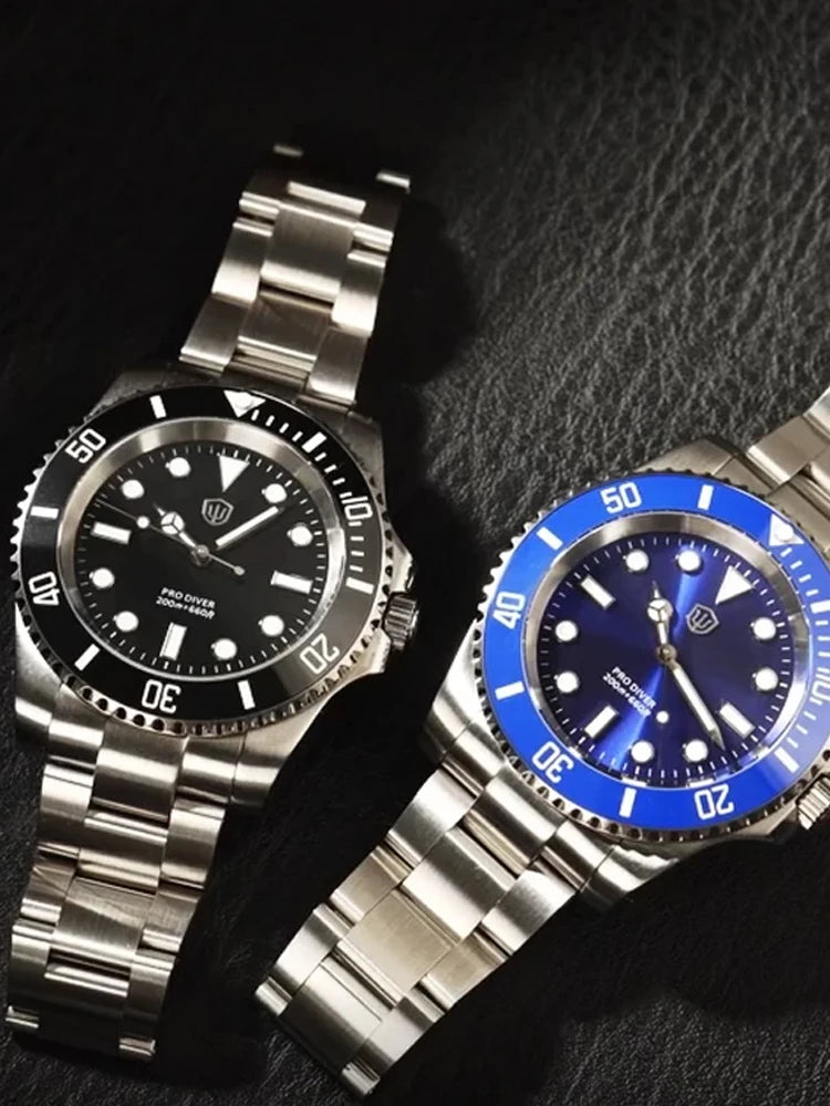 Watchdives WD1680Q V2 Green Dial Quartz Watches VH31 Sweep Second Movement Sapphire 200M Waterproof Stainless Steel Wristwatch