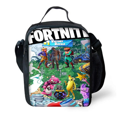 Child Insulated Large Capacity Hot Game Fortnite Bag for Boys and Girls Student Outdoor Picnic Reusable Thermal Cooler Lunch Box