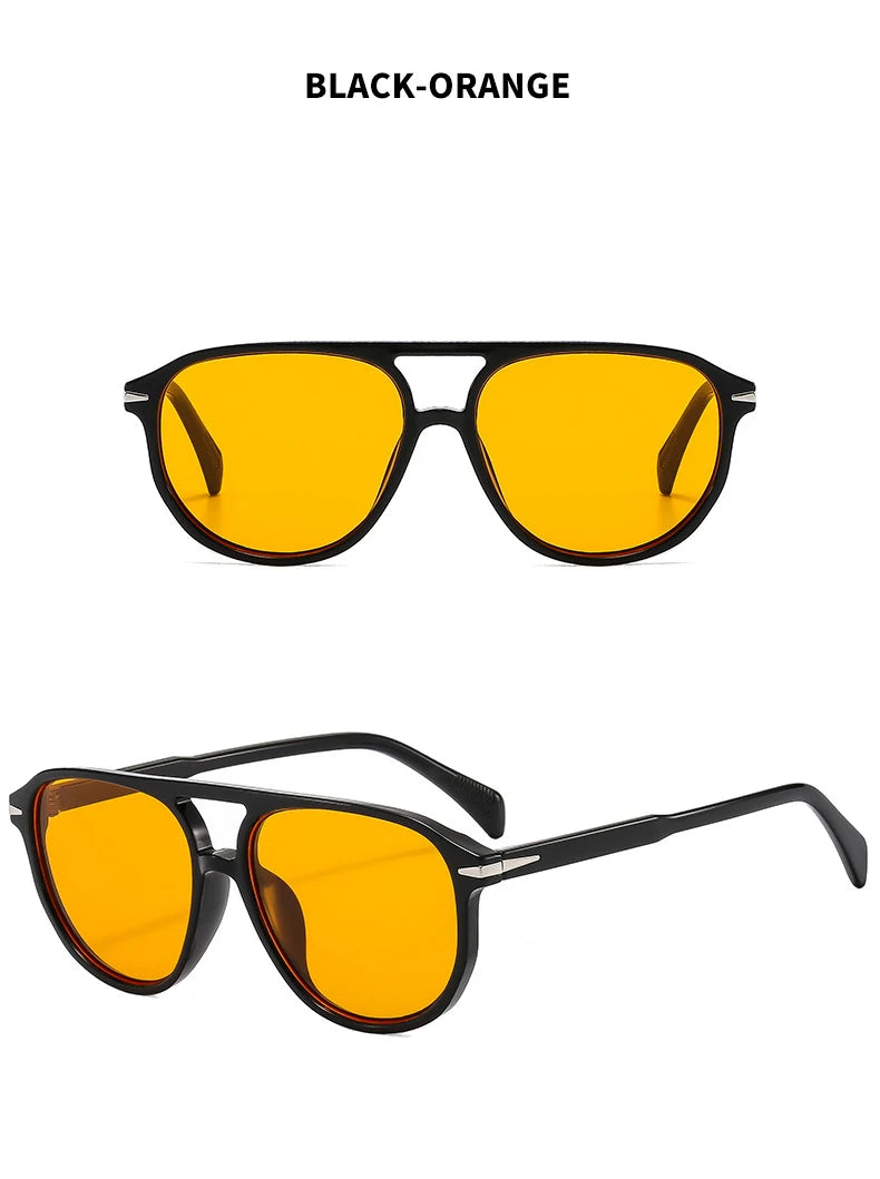 BOYSEEN Beach Sunglasses Man Summer Orange Sun Glasses UV400  Can Do Prescription Glasses Big Frame Blue Eyewear