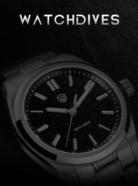 Watchdives New WD0003B ‌Aventurine Dial Watch VH31 Quartz Movement Sapphire Crystal Luminous 100m Waterproof 36mm Vintage Watch