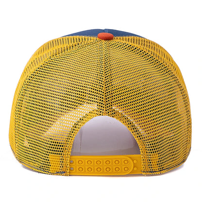 Unisex Baseball Cap Classic STATION Letter Pattern Mesh Cap Men And Women Breathable Streetwear Summer Trucker Hat