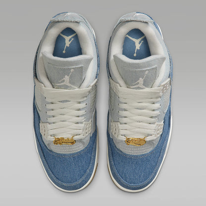 Nike Original JORDAN Damen-Basketballschuhe aus Denim mit Luftpolster-Stoßdämpfung, mittelhoher Schaft, IB6716-100