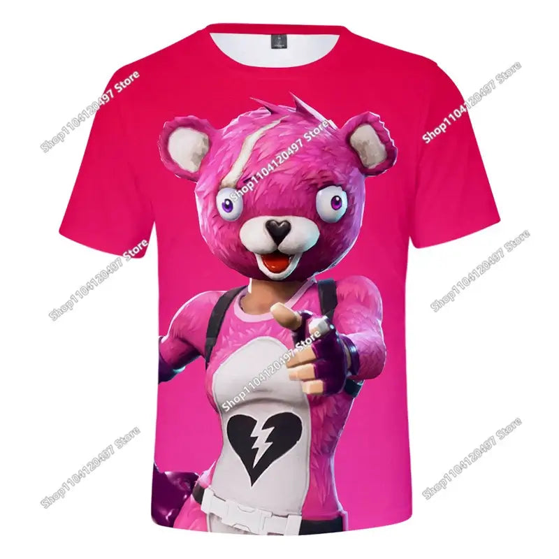 Battle Royale 3D Fortnite T-shirt Tees Men and Women Boys Girls Victory Cartoon Tops Teen Clothes Kids Hero Game Tees Tops