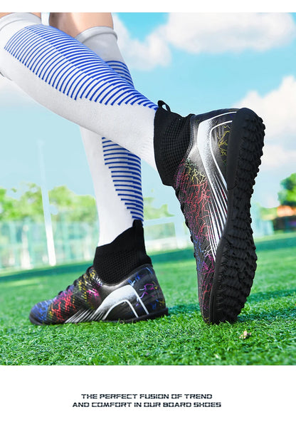 Men Professional Football Shoes Society Cleats Soccer Shoes Original Indoor Football Field Boots Grass Training TF/FG Sneaker