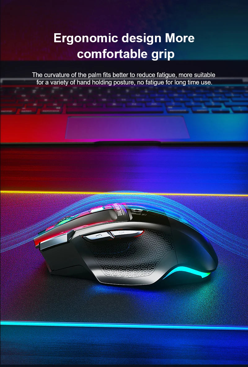 AULA SC550 Gaming-Maus 2.4G kabellose Makro-Maus RGB-Hintergrundbeleuchtung ergonomisches Design E-Sports-Maus PC-Zubehör