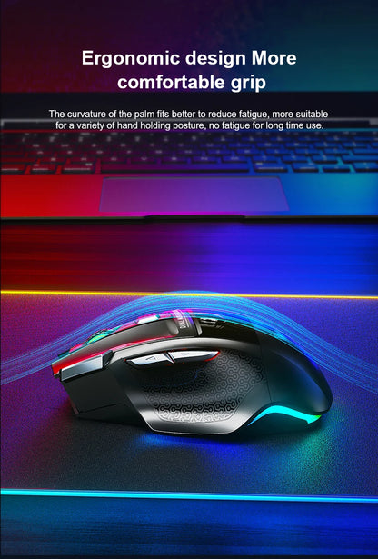 AULA SC550 Gaming-Maus 2.4G kabellose Makro-Maus RGB-Hintergrundbeleuchtung ergonomisches Design E-Sports-Maus PC-Zubehör