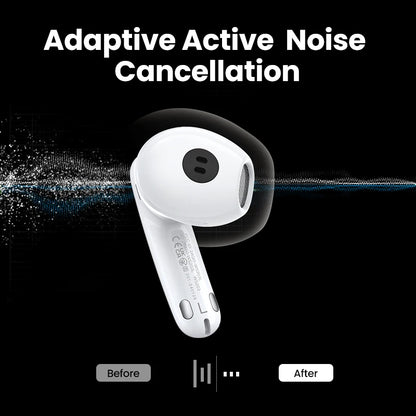 UGREEN ANC Semi-Open TWS Bluetooth 5.3 Earbuds – Adaptive Noise Cancelling LDAC Hi-Res Audio Wireless Earphones with Charging Case