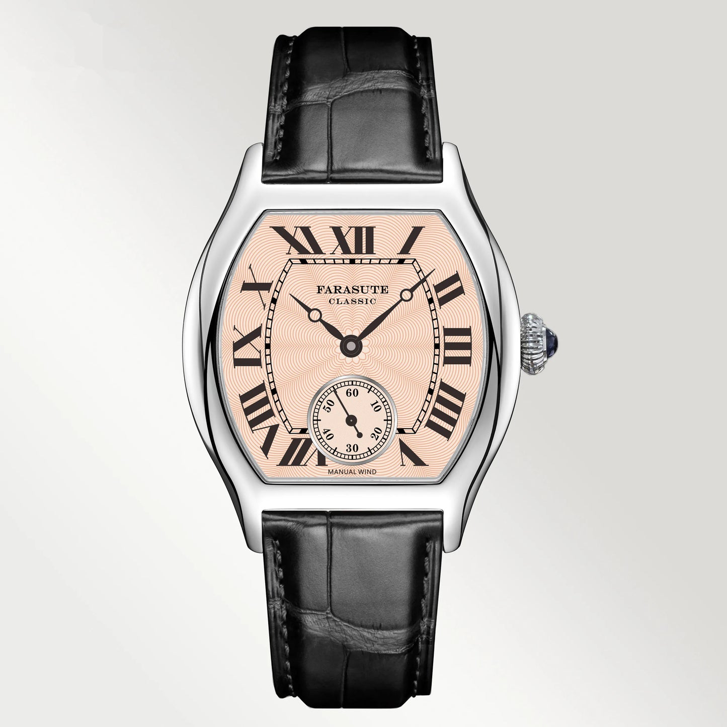 FARASUTE New Classic Hangzhou Customized Movement Manual Mechanical Watch Men's Sapphire Crystal Small Second 50m Waterproof Watch