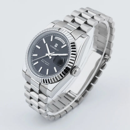 Luxury Corgeut 36MM Men Watch ST1644 Automatic Mechanical Wristwatch Sapphire Relogio Masculino 10BAR Day Swim dress Watches
