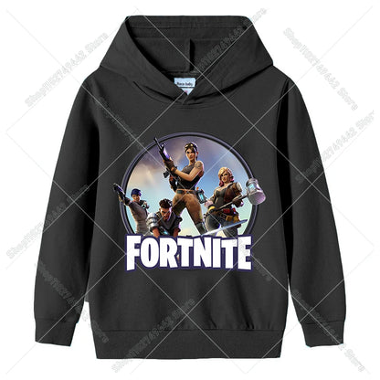 Fortnites Child Hoodies Autumn Hooded Sweatshirt for Boy Girl Thin Tracksuit Long Sleeve Pullover Tops Sportswear Kids Clothes