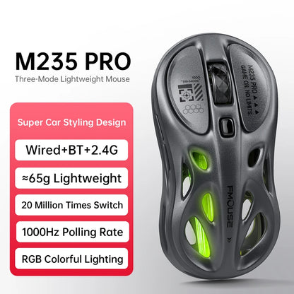 Kabellose 2.4G Tri-Mode RGB Gaming-Maus mit leichtem Hohl-Design, Chroma-Beleuchtung, kabelgebunden, Bluetooth, E-Sports-Maus-Controller