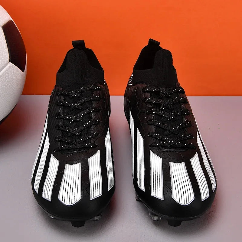 Professional Men Ankle Football Boots Outdoor Grass Cleats Unisex Soccer Shoes Long Spikes FG Football Shoes Chuteira Society