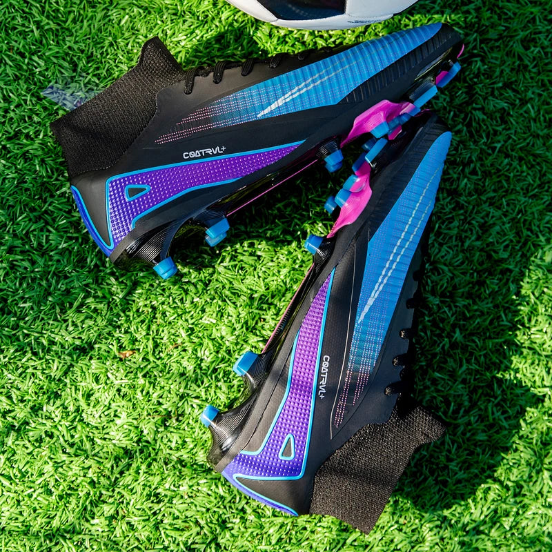 Chaussures de football montantes pour hommes, crampons longs, chaussures de football pour adultes, légères, entraînement sportif professionnel