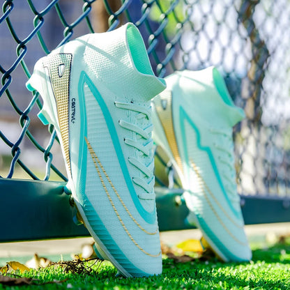 Chaussures de football montantes pour hommes, crampons longs, chaussures de football pour adultes, légères, entraînement sportif professionnel