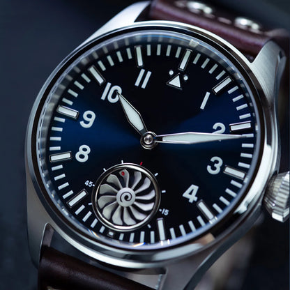 Hruodland 2025 new pilot ST3620 men's manual mechanical watch 43MM sapphire waterproof 10Bar BGW-9 retro reloj hombre