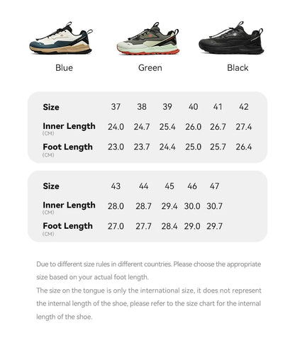 HOBIBEAR Hiking Walking Shoes for Men and Women, Elastic Band, Non-Slip Sneakers, Comfortable Outdoor Travel Running Shoes