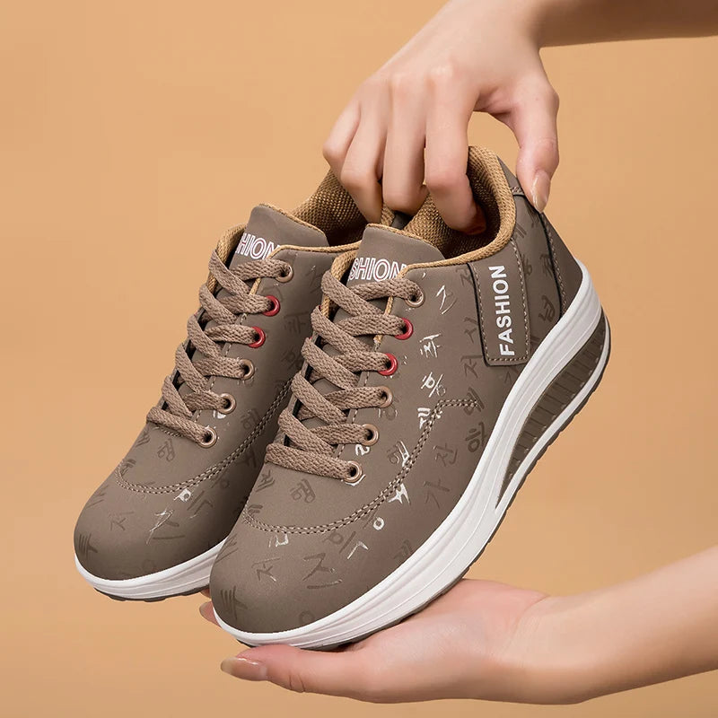 Adidași pentru femei, pantofi vulcanizați la modă pentru femei, pantofi fără toc pentru femei, pantofi de mers pe jos cu platformă, mărimi mari, Zapatillas Mujer