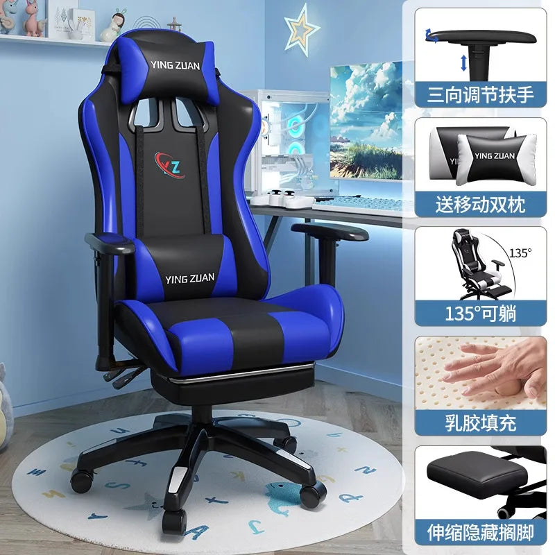 Gaming-Stuhl Computerstuhl Bequemer verstellbarer Sitz Game LIVE Studentenwohnheim Zuhause Ergonomie für langes Sitzen