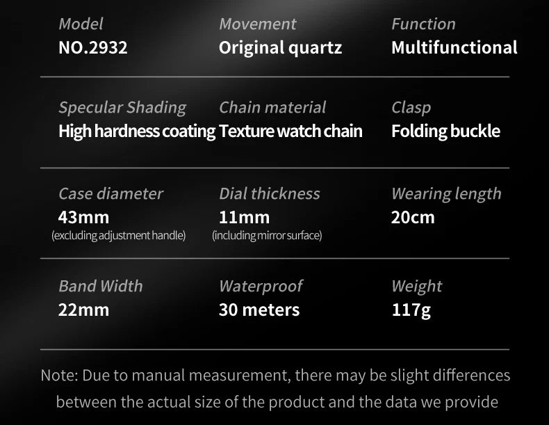 OLEVS 2932 High end Men's Watch Classic Lunar Phase Waterproof Stainless Steel Chronograph Watch Luxury Brand Quartz Men's Watch