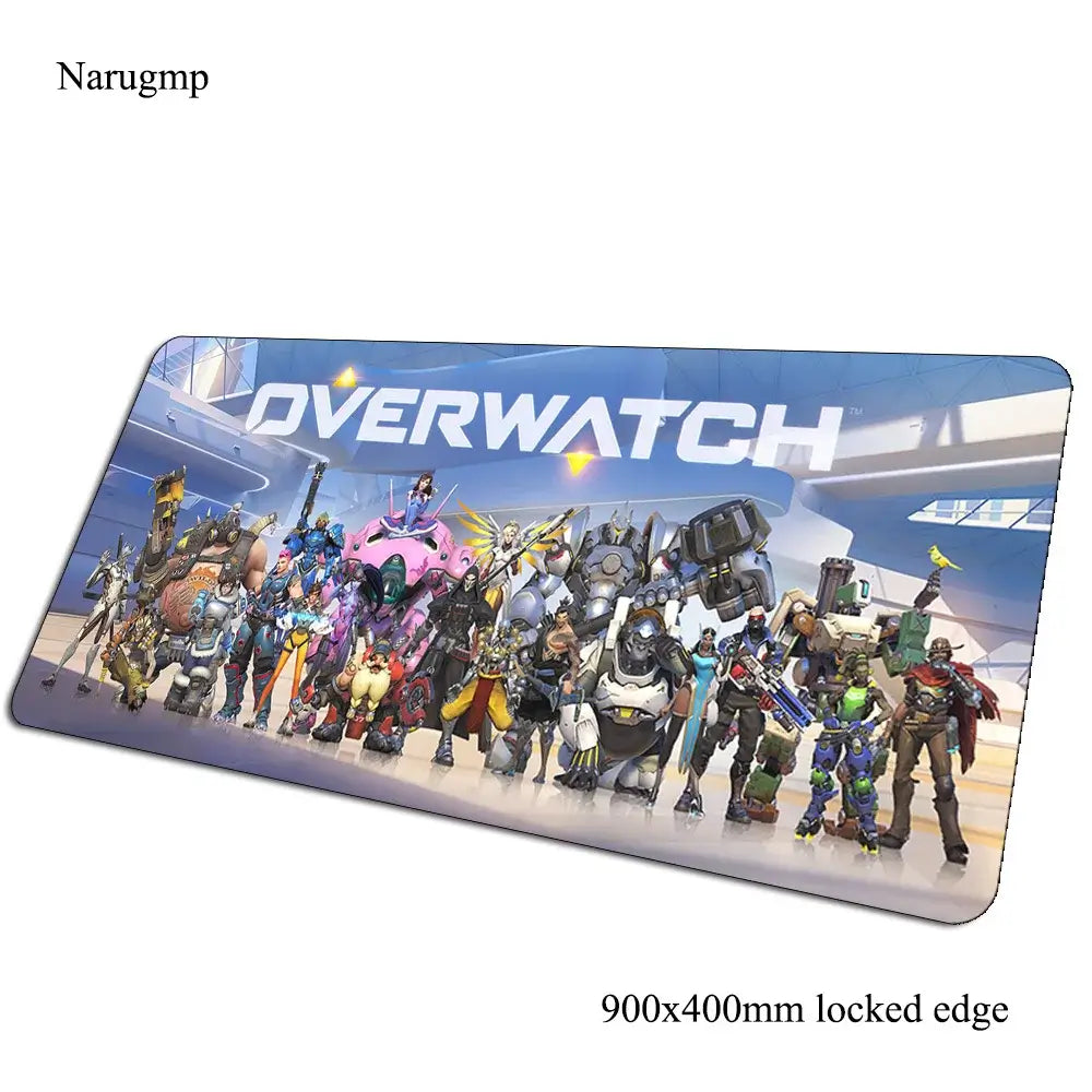 Tappetino mouse Overwatch regalo di compleanno, tappetino per computer 900x400x3mm, mousepad gaming grande, tappetino per mouse e tastiera per giochi PC gamer da scrivania