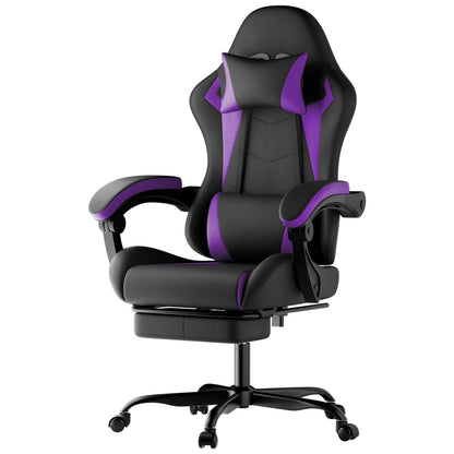 Ergonomic Gaming Chair with Lumbar Support and Headrest, Adjustable Height Gamer Chair, Comfortable Computer Gaming Chair for Office & Home