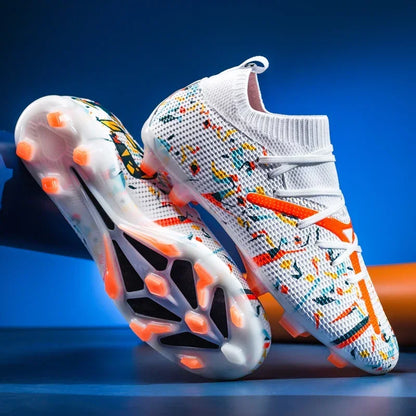 Chaussures de football à pointes longues pour hommes, chaussures de sport d'intérieur, chaussures de football professionnelles, chaussures souples respirantes unisexes, livraison directe