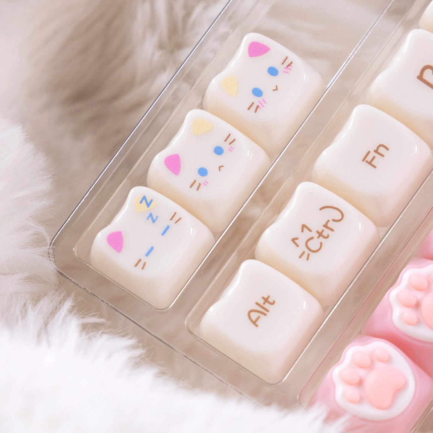 XVX 148 Keys Cat Theme Keycaps MAO Profile Key Cap Korean Glossy Cute Keycap for Keyboard 61 64 68 78 87 96 98 104 108