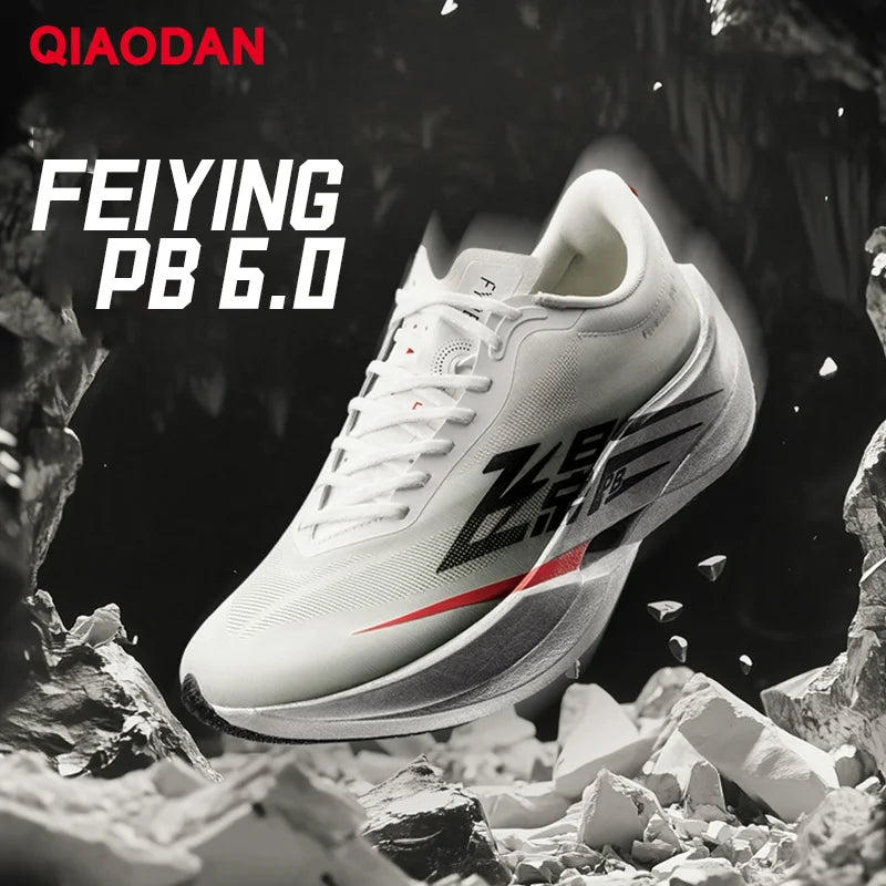 QIAODAN Feiying PB6.0 Herenhardloopschoenen Professionele marathon-hardloopschoenen met volledig opgehangen koolstofplaat QDB023261299