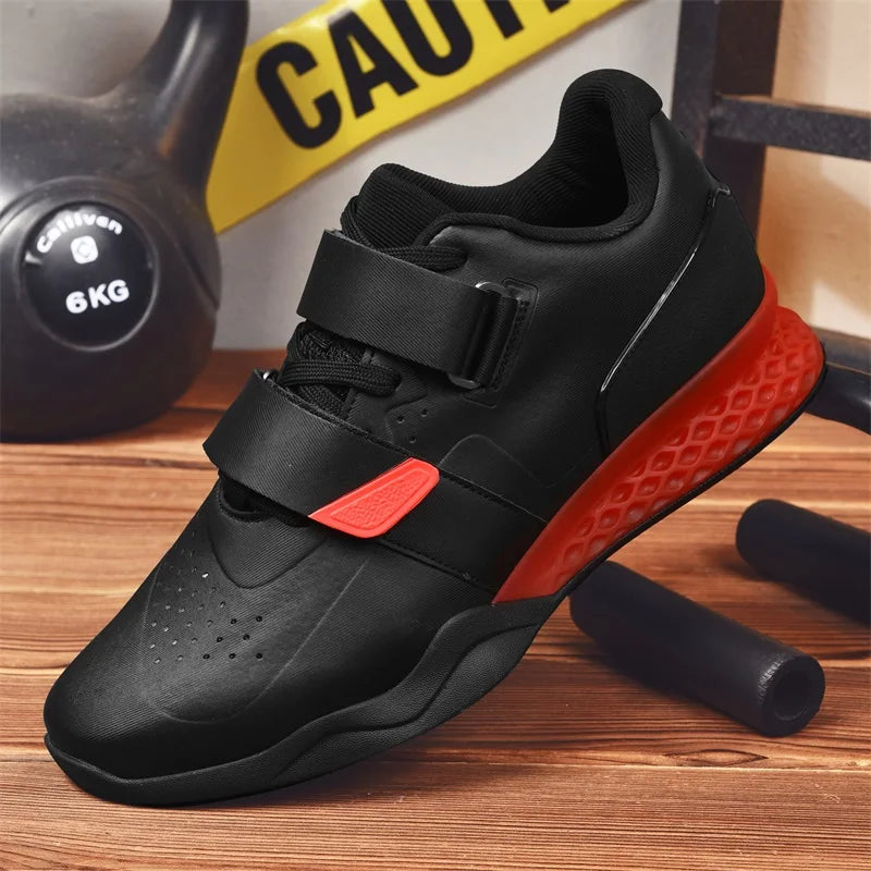 Weightlifting shoes, professional men and women powerlifting squat training shoes, hard sole gym shoes with stable heel, non-slip design