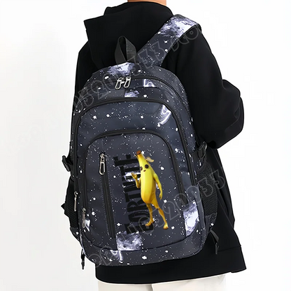 Fortnite Starry Sky Backpack Large Capacity Waterproof Laptop Bag Game Character Print Student Pack Boys and Girls Back to School Bag
