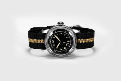 RDUNAE RA05 Vintage Military Watch 2035 Movement Quartz K1 Mineral Glass Crystal Stainless Steel Luminous Waterproof Men's Watches