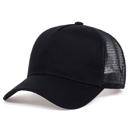 Boné de base simples para homem e mulher, cor lisa, com pala leve, rede respirável e proteção solar para o verão ao ar livre