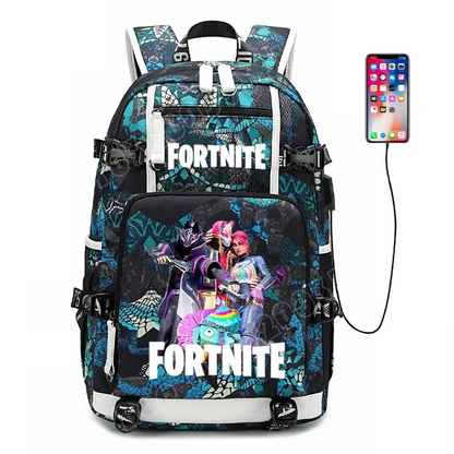 Fortnite Game Print Student Backpack Boys Girls Large Capacity School Bag Waterproof Lightweight Durable Bookbag Birthday Gift