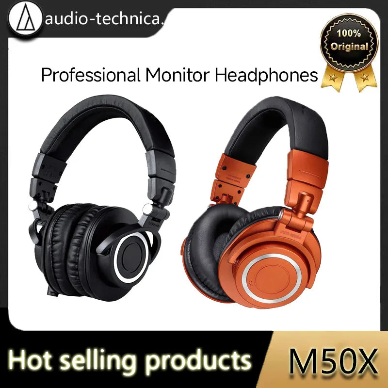 Sanpusen ATH M50X Over-Ear Wired Headphones Professional Monitor Studio Recording Mixing Monitoring HiFi Sound