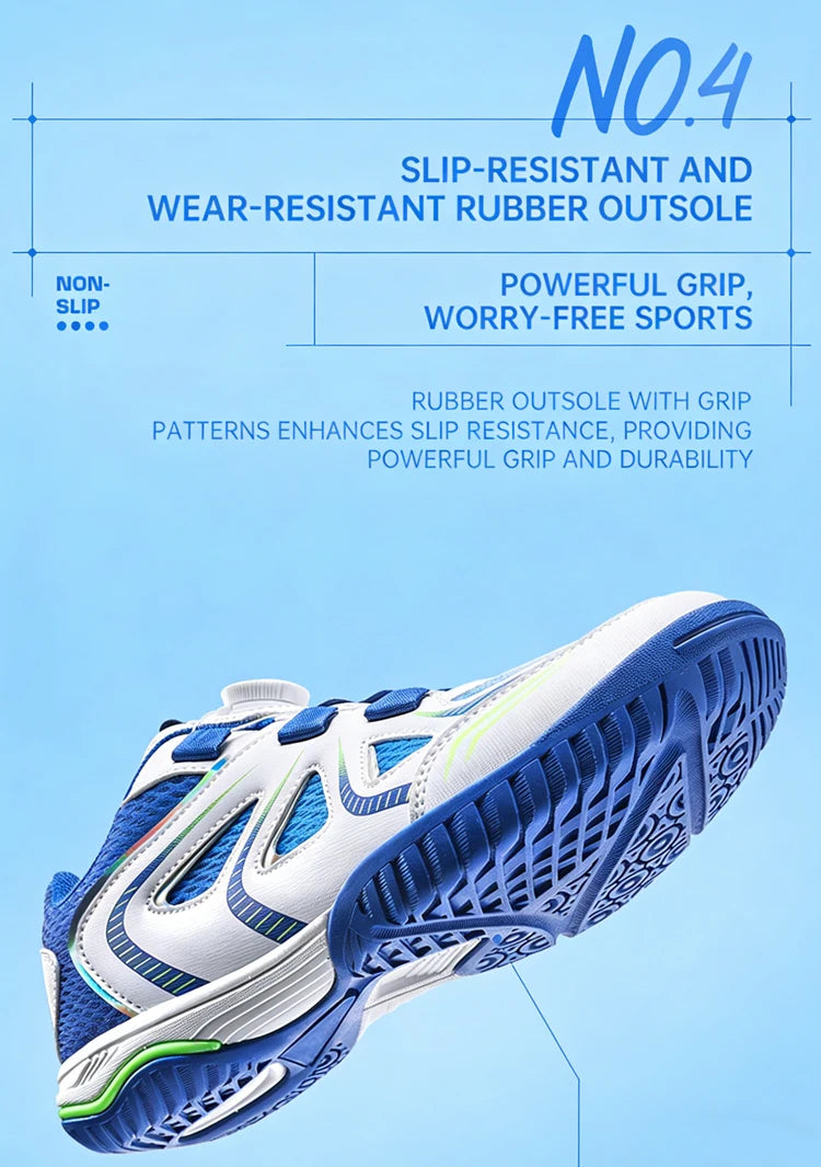Table Tennis Shoes Couples' Lightweight Sports Badminton Shoes Non-Slip Outdoor Men's Breathable Competition Training Sneakers