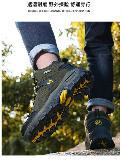 Outdoor-trekkingschoenen herfst/winter heren waterdichte wandelschoenen bergschoenen echt leer bosjacht tactische schoenen