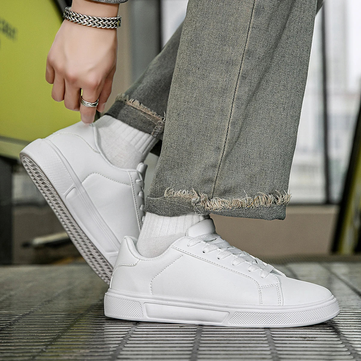 Pantofi bărbați din piele PU, adidași, pantofi casual la modă, pantofi de timp liber pentru bărbați, încălțăminte bărbați, pantofi vulcanizați, pantofi pentru cupluri, pantofi pentru femei