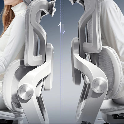 Stable Ergonomic Office Chair with Lumbar Support, Adjustable Height Computer Chair, Gaming Chair with Waist Protection, Swivel Desk Chair