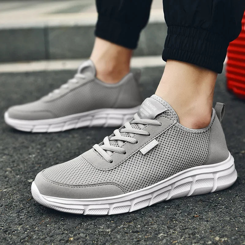 Zapatos de malla para hombre, zapatos casuales con cordones, zapatillas deportivas para hombre, calzado ligero y transpirable, zapatillas deportivas cómodas, zapatillas para hombre
