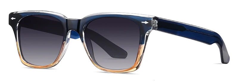 Swanwick TR90 retro polarized sunglasses men acetate square sun glasses for women unisex UV400 grey black European style