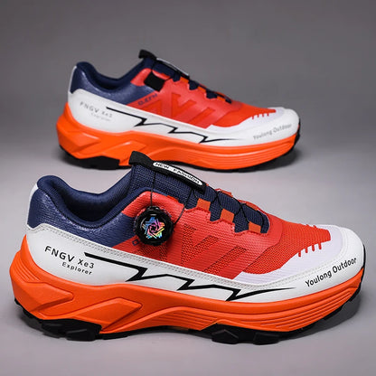 Zapatillas de senderismo transpirables para hombre — Hebilla giratoria, suela antideslizante