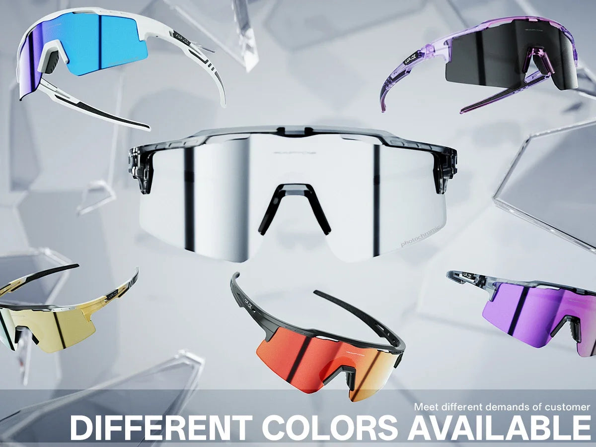 Kapvoe Outdoor Photochromic Bicycle Sports Glasses Men Women Road Cycling Sunglasses UV400 MTB Cycling Eyewea Driving Goggles