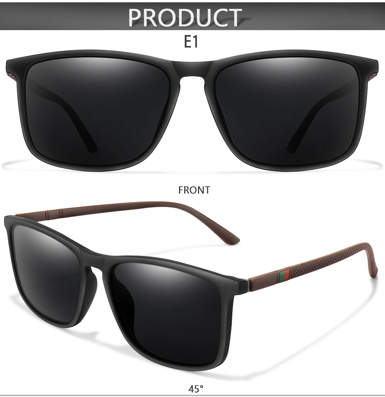 Polarized Square Sunglasses Colorful Lens for Driving Hiking Cycling and Running UV400 Eyewear for Men Women Classic Goggles