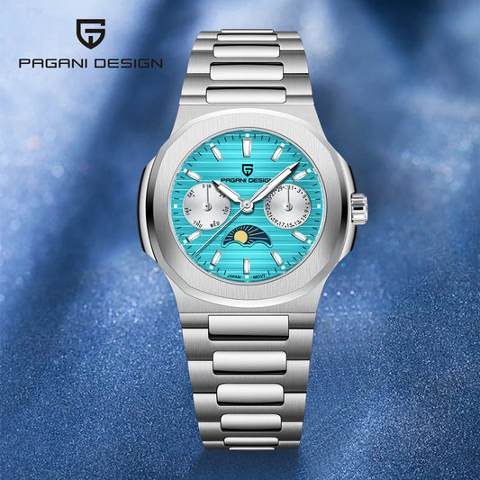 2025 New PAGANI DESIGN Women's Watch Automatic Date Luxury Quartz Watch Japan Epson VX3HA Watch Stainless Steel Waterproof Clock