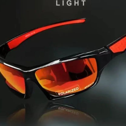KLASSNUM Men Sports Polarized Sunglasses Lightweight Night Vision Yellow Shades Cycling Driving Fishing Fashion Mirror Sunglass