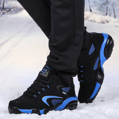 Men's Snow Boots Winter Warm Couple Casual Sneakers Fashion Leather Outdoor Sport Running Tennis Men Non-Slip Big Size 48 Trainer