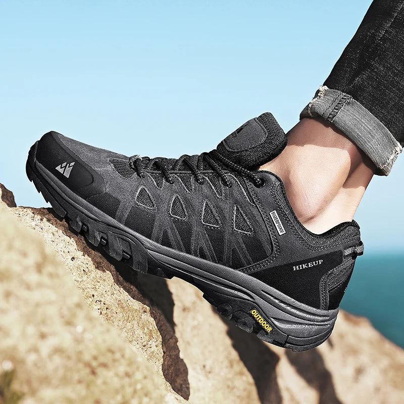 HIKEUP Modni zunanji čevlji za pohodništvo, moški športni in prosti čas, gorski treking čevlji, kampirski superge za moške, protizdrsni in odporni proti obrabi
